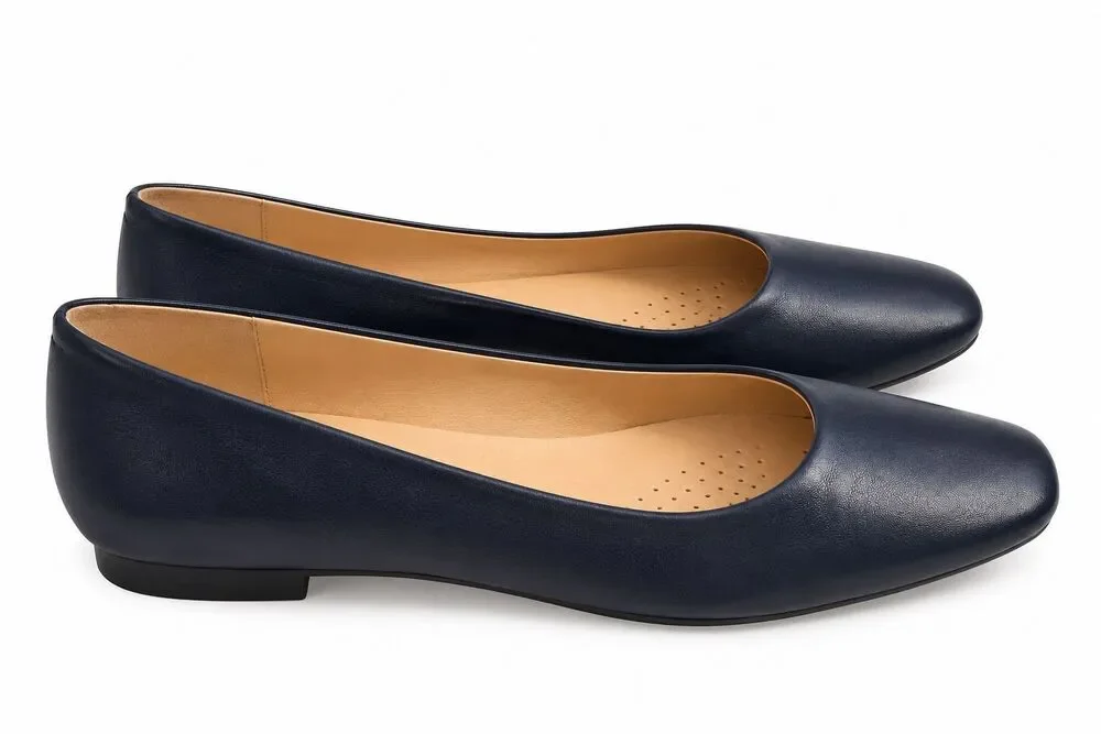 Trotters Women’s Navy Blue Honor Flats Comfort Shoes Size 7.5 7 1/2 M